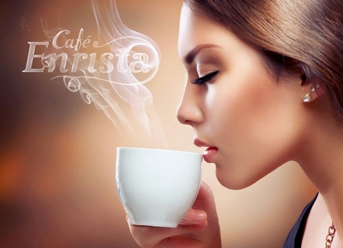 CAFE ENRISTA LADY WITH CUP