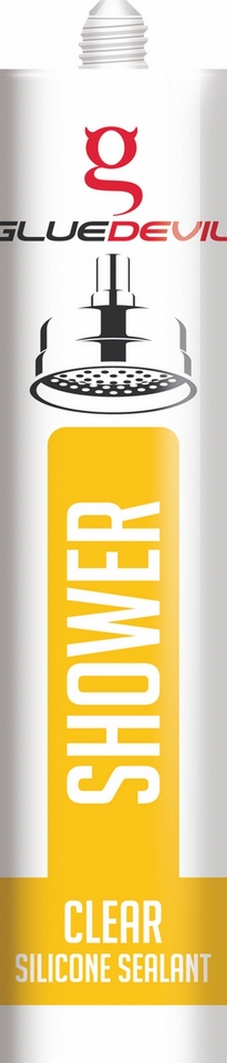 GLUE DEVIL SILICONE CLEAR SHOWER 280ml CARTRIDGE GLUE DEVIL SILICONE CLEAR SHOWER 280ml CARTRIDGE